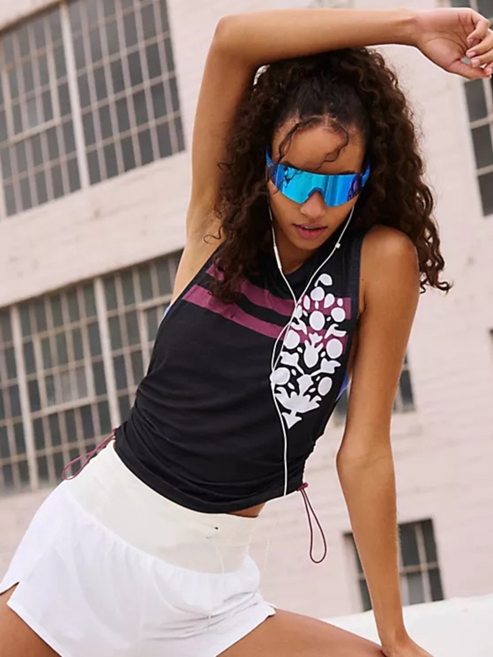 Free People NWOT Tempo Sport Mode Logo Muscle Tank